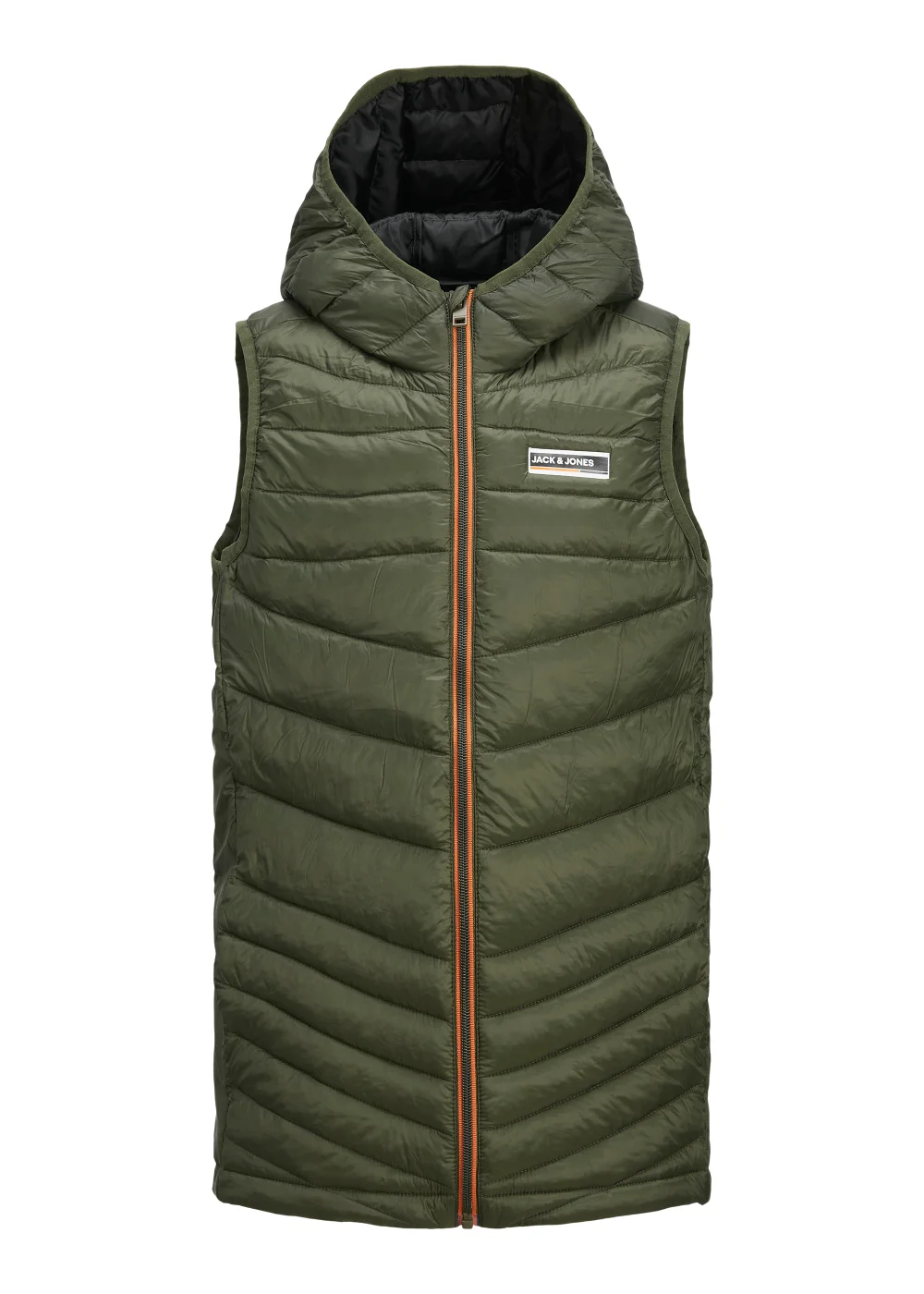 Jack & Jones Junior Green Hooded Gilet (6-16yrs) - Age 8 Years Image 1