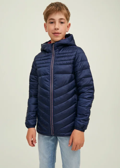 Jack & Jones Junior Navy Hooded Puffer Jacket (6-16yrs) - Age 8 Years Image 2