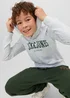Jack & Jones Junior Grey Print Logo Hoodie (6-16yrs) - Age 6 Years Image 2