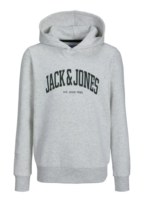 Jack & Jones Junior Grey Print Logo Hoodie (6-16yrs) - Age 6 Years Image 3