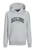 Jack & Jones Junior Grey Print Logo Hoodie (6-16yrs) - Age 6 Years Image 3