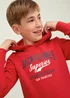 Jack & Jones Junior Red Print Logo Hoodie (6-16yrs) - Age 6 Years Image 2