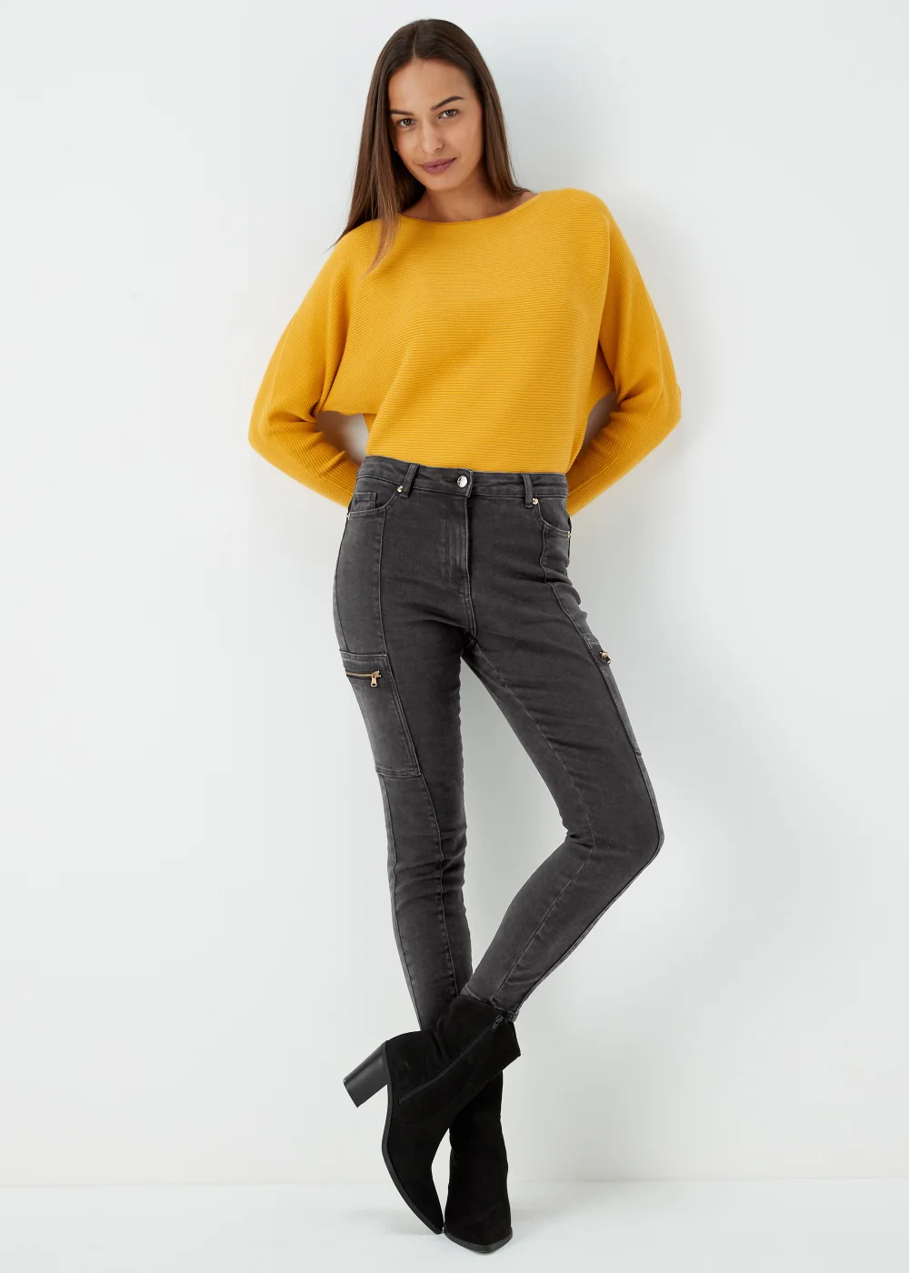 Et Vous Black Zip Trousers - 8 Image 1