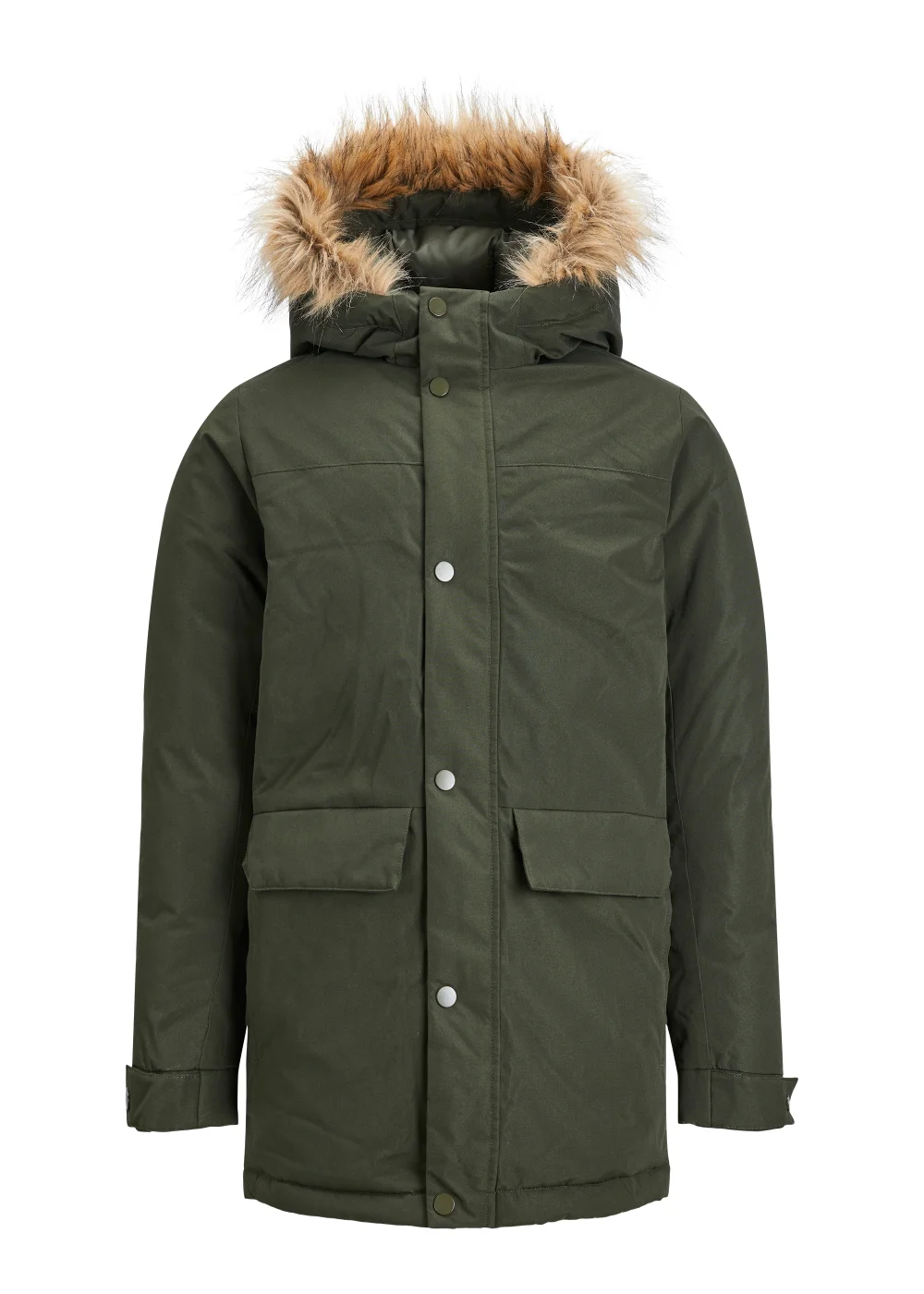 Jack & Jones Junior Green Champ Parka Jacket (6-16yrs) - Age 6 Years Image 1