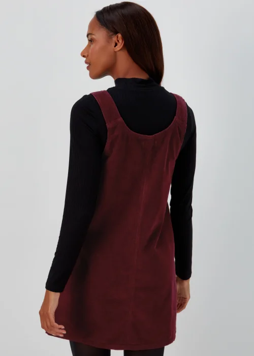 Burgundy Buckle Cord Pinafore - 8 Image 2