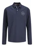 Jack & Jones Junior Blushfield Navy Long Sleeve Polo Shirt (6-16yrs) - Age 6 Years Image 1