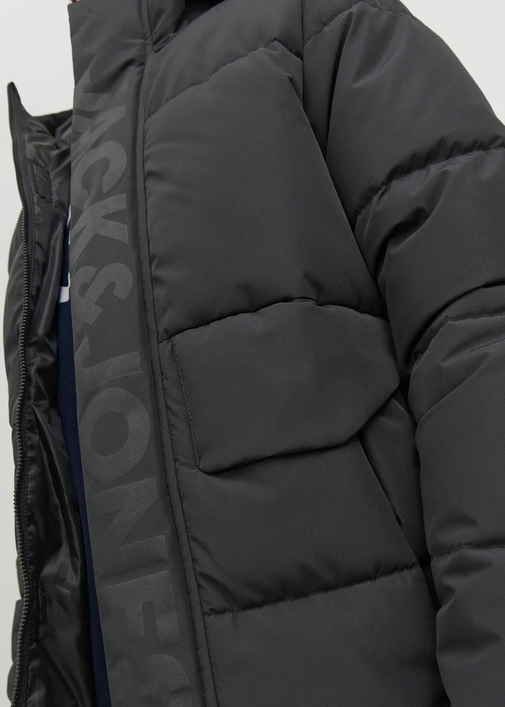 Jack & Jones Junior Black Puffer Jacket (6-16yrs) - Age 6 Years Image 5