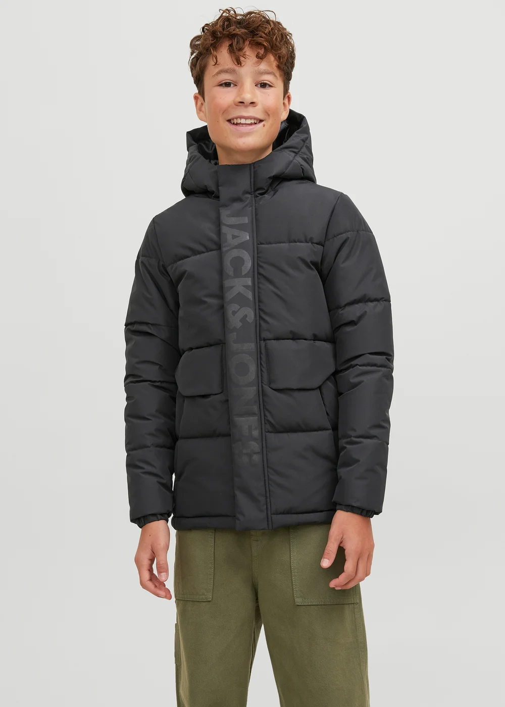 Jack & Jones Junior Black Puffer Jacket (6-16yrs) - Age 6 Years Image 4