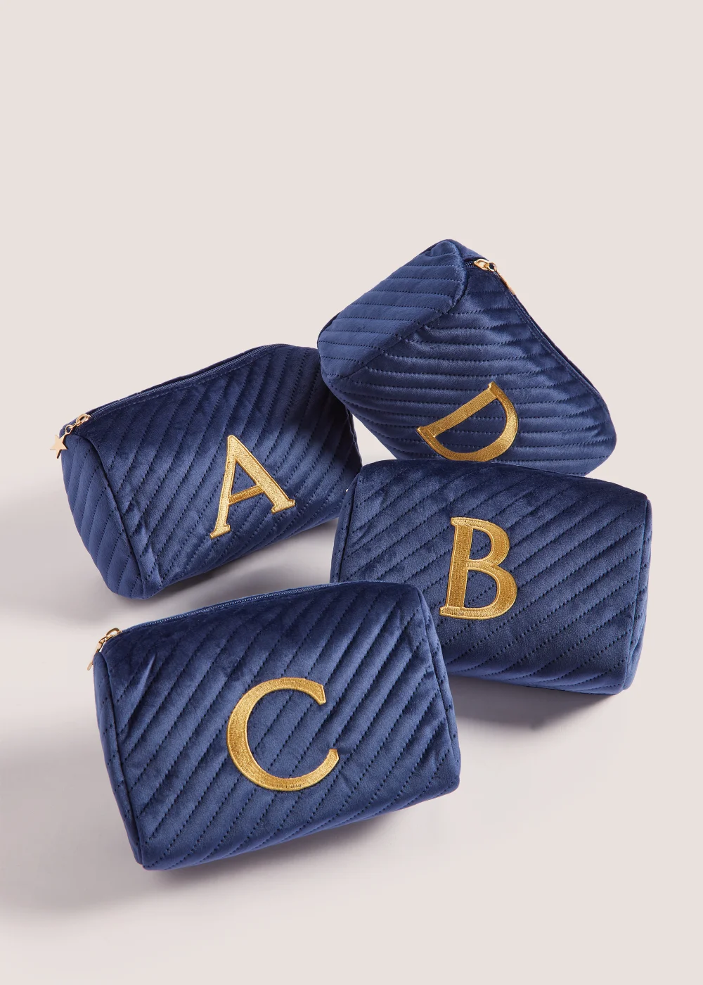 Navy Alphabet Makeup Bag (20cm x 9cm x 13.5cm) - S Image 1