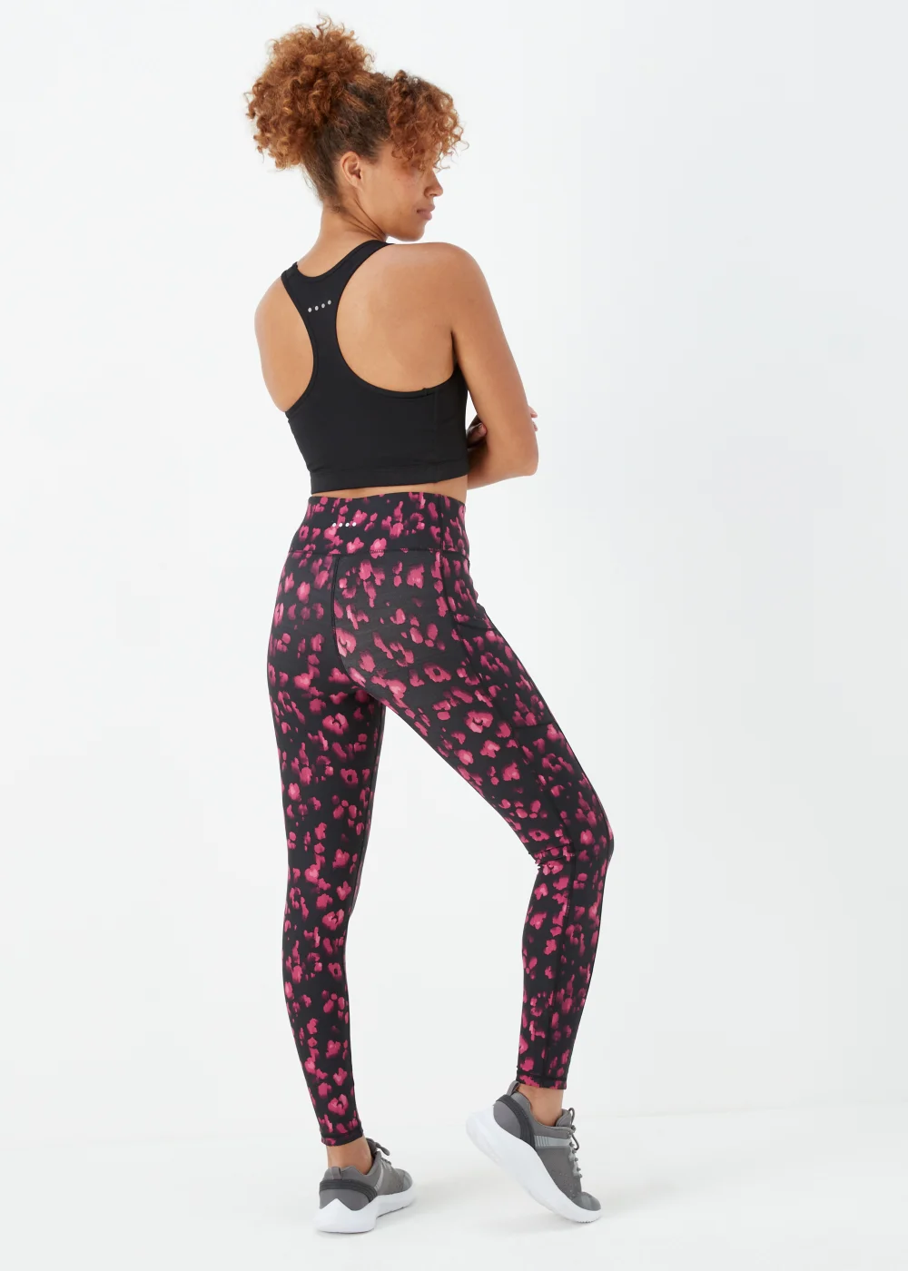 Souluxe Pink Print Sports Leggings - 8 Image 2