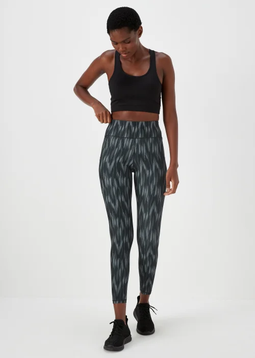 Souluxe Black Ikat Sports Leggings - 8 Image 1