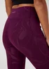 Souluxe Plum Marble Jacquard Sports Leggings - 8 Image 3