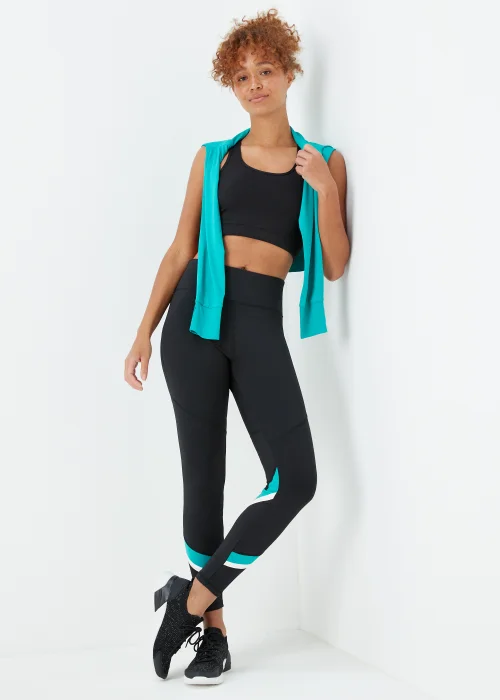 Souluxe Black Colour Block Leggings - 8 Image 4