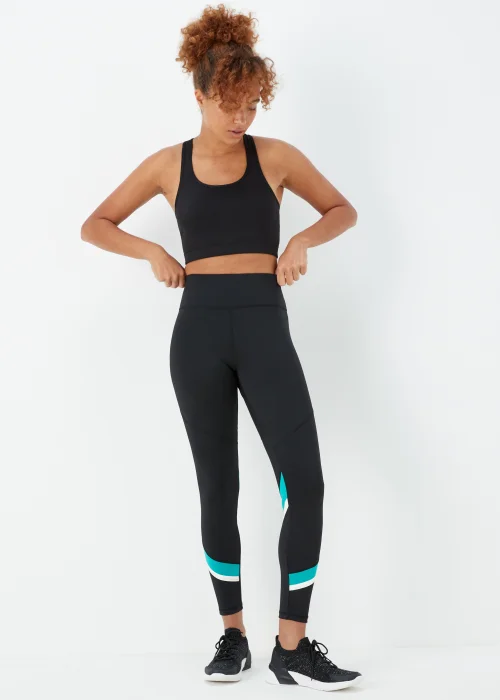 Souluxe Black Colour Block Leggings - 8 Image 1