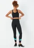 Souluxe Black Colour Block Leggings - 8 Image 1