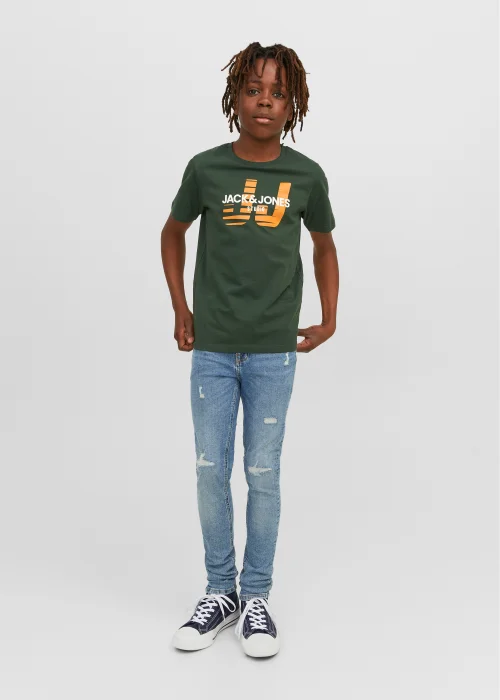 Jack & Jones Junior Green Huncho T-Shirt - Age 12 Years Image 2