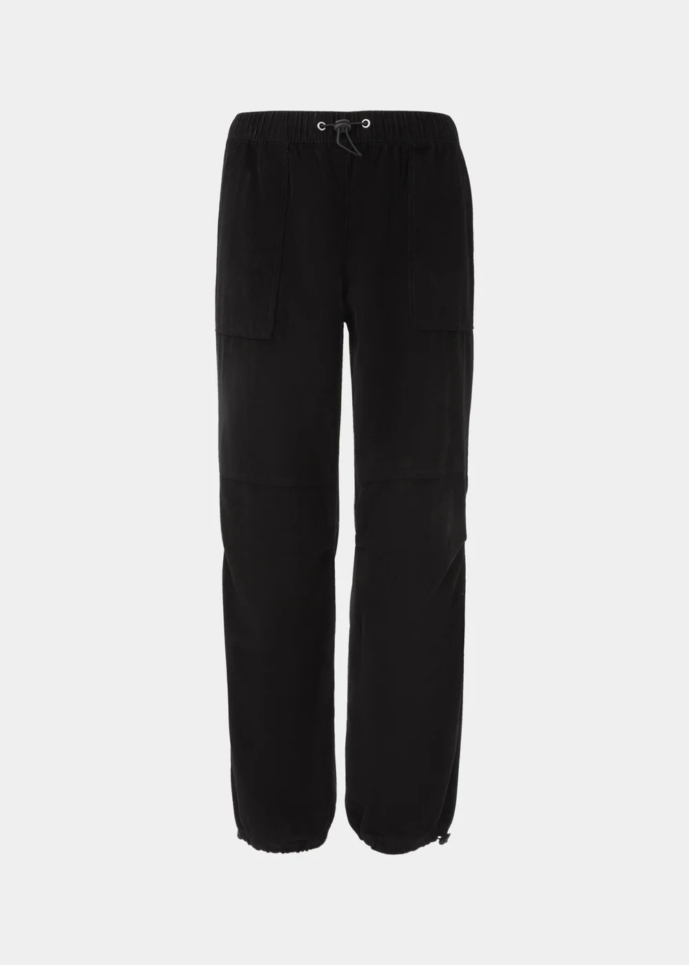 Black Cord Parachute Trousers - Size 8 Image 5