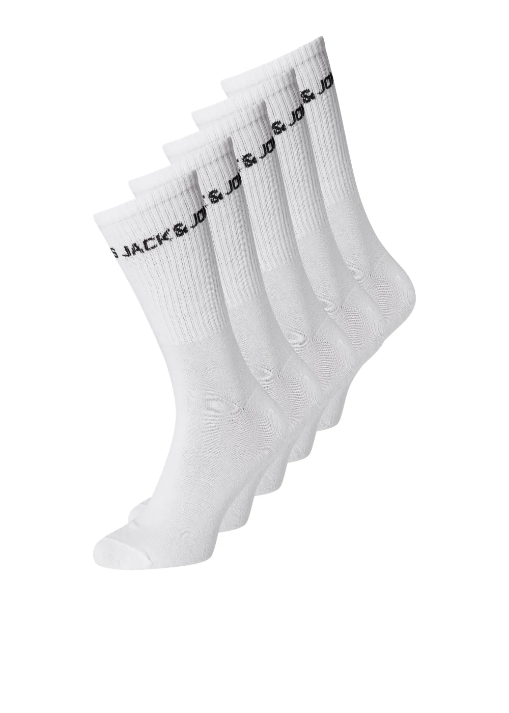Jack & Jones Junior 5 Pack White Tennis Socks (Older 1-9) - Sizes 33-37 Image 1