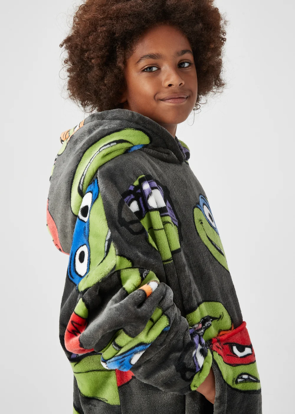 Kids Teenage Mutant Ninja Turtles Snuggle Hoodie (4-13yrs) - Age 4 - 6 Years Image 3
