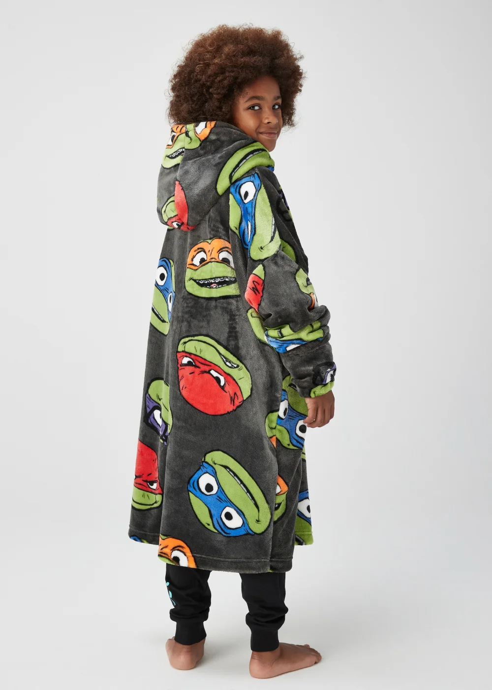 Kids Teenage Mutant Ninja Turtles Snuggle Hoodie (4-13yrs) - Age 4 - 6 Years Image 2