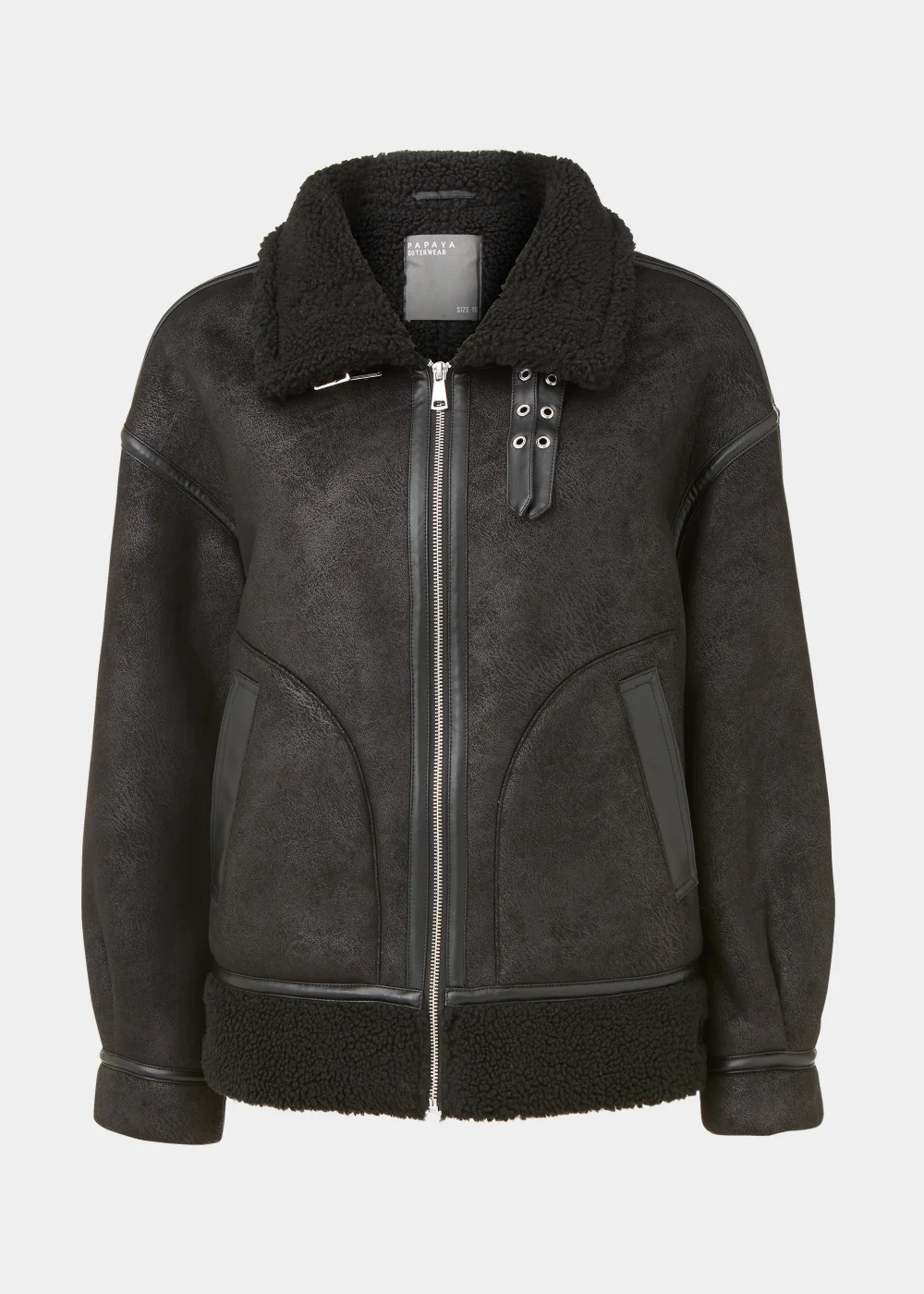 Black Aviator Jacket - 8 Image 5