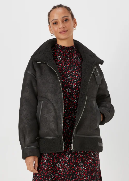 Black Aviator Jacket - 8 Image 1