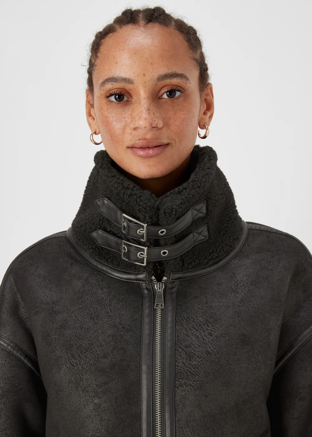 Black Aviator Jacket - 8 Image 3