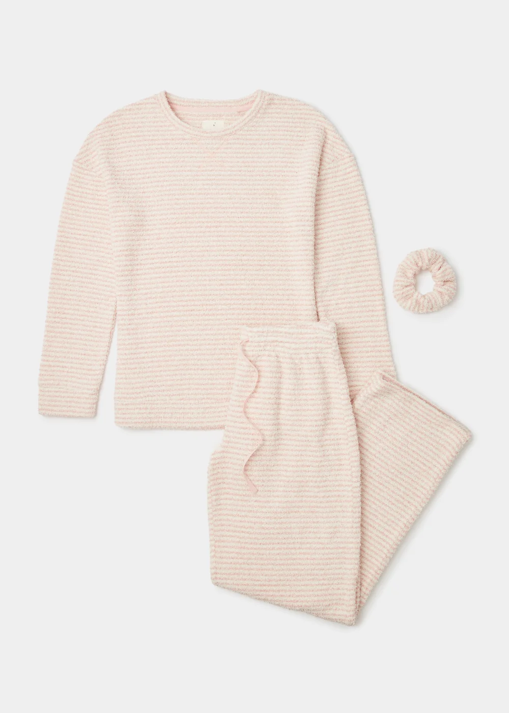 Pink Stripe Knitted Lounge & Scrunchie Set - Extra small Image 4