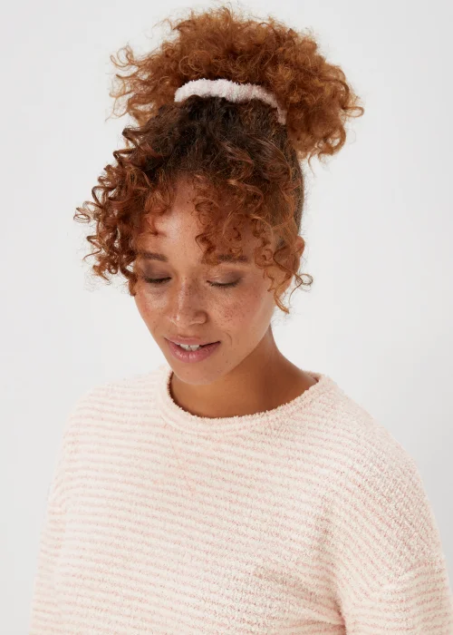 Pink Stripe Knitted Lounge & Scrunchie Set - Extra small Image 3