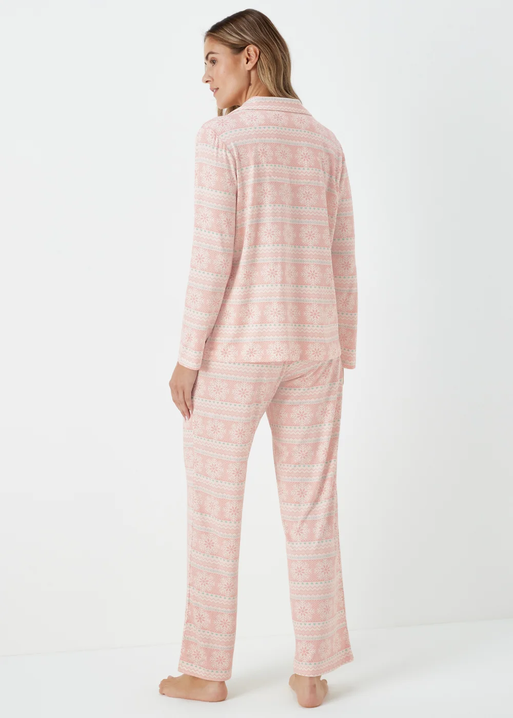 Pink Fair Isle Pyjama Set - Extra small Image 2