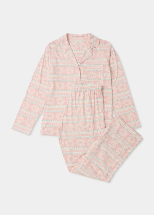 Pink Fair Isle Pyjama Set - Extra small Image 4
