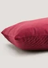 Red Pleated Velvet Cushion (50cm x 50cm) Image 2