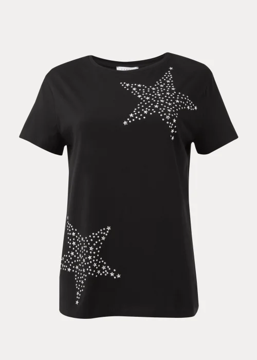 Black Star Print T-Shirt - Size 8 Image 5