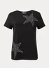 Black Star Print T-Shirt - Size 8 Image 5