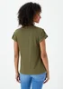 Khaki Textured Utility Top - Size 8 Image 2