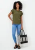 Khaki Textured Utility Top - Size 8 Image 4