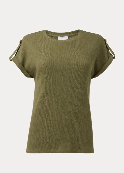 Khaki Textured Utility Top - Size 8 Image 5