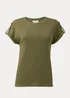 Khaki Textured Utility Top - Size 8 Image 5