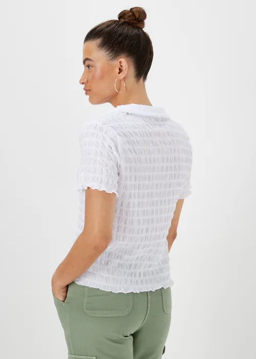 White Button Up Shirt - Size 8 Image 2