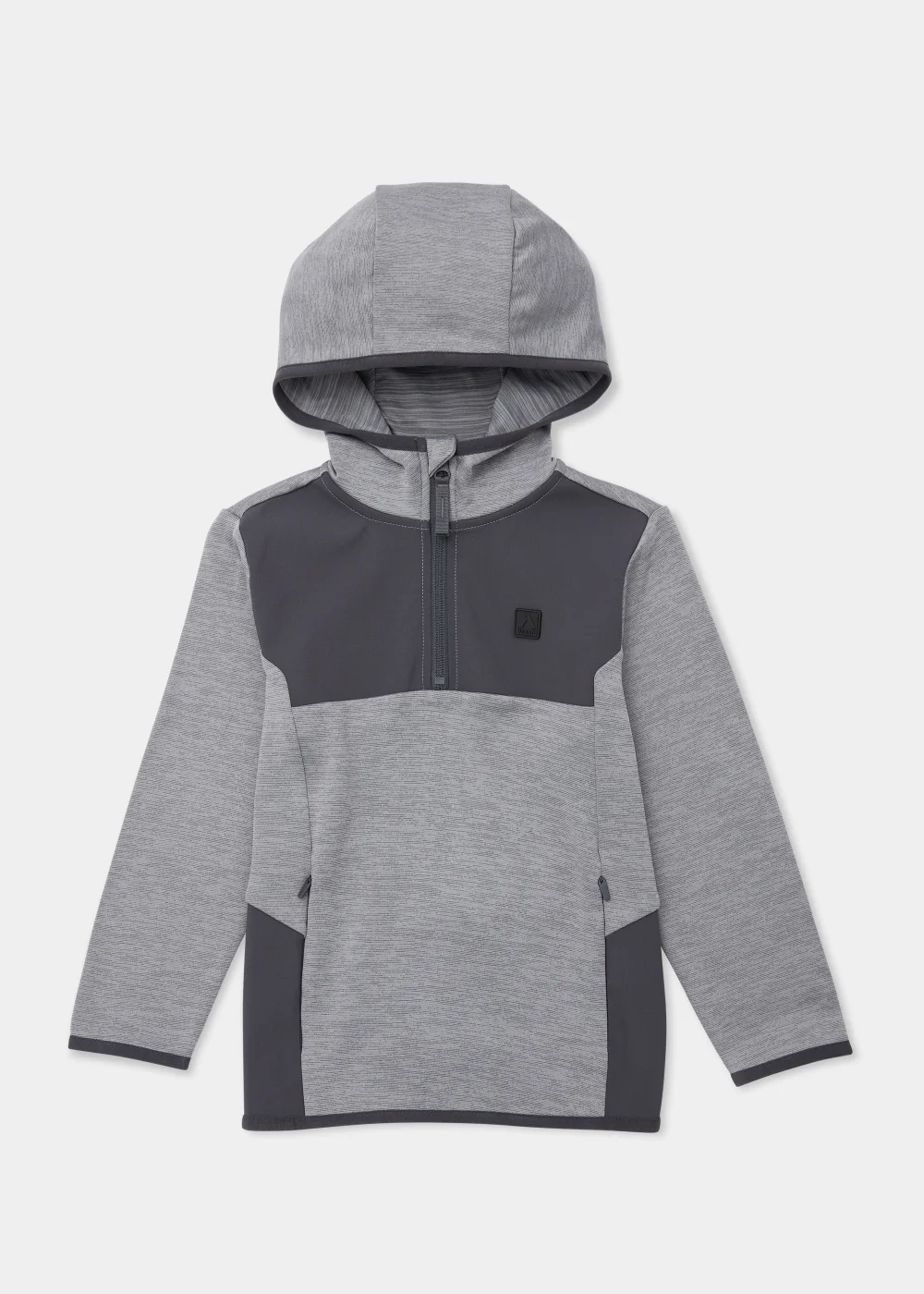 Boys Grey Tonal Half Zip Sports Sweatshirt (4-13yrs) - 4 Yrs Image 1