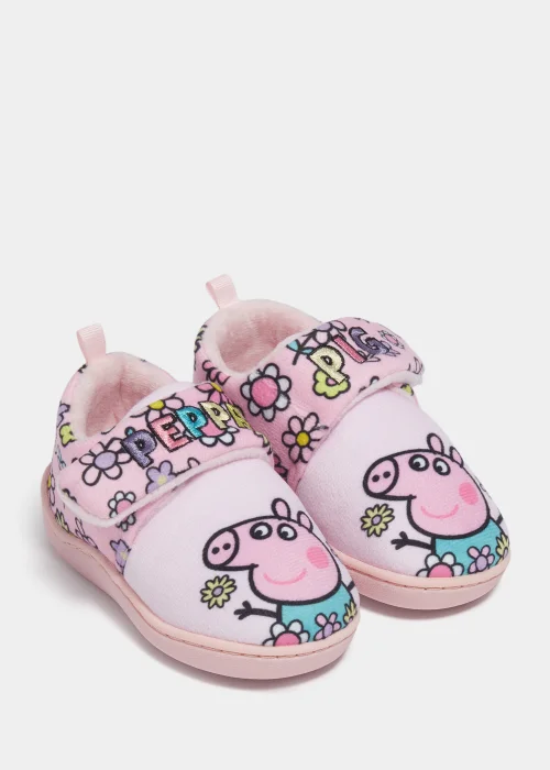 Kids Pink Peppa Pig Slippers (Younger 4-12) - Size 4 Infants Image 1