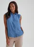 Blue Sleeveless Shirt - Size 8 Image 1