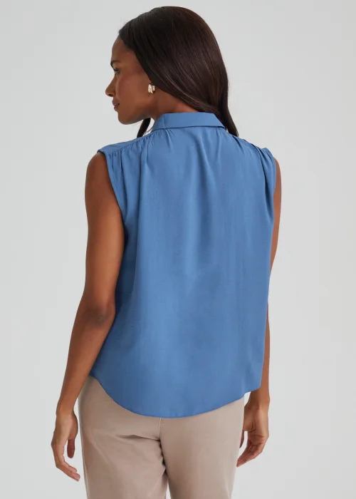 Blue Sleeveless Shirt - Size 8 Image 2