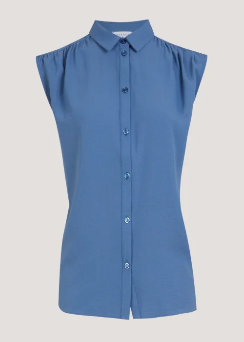 Blue Sleeveless Shirt - Size 8 Image 5