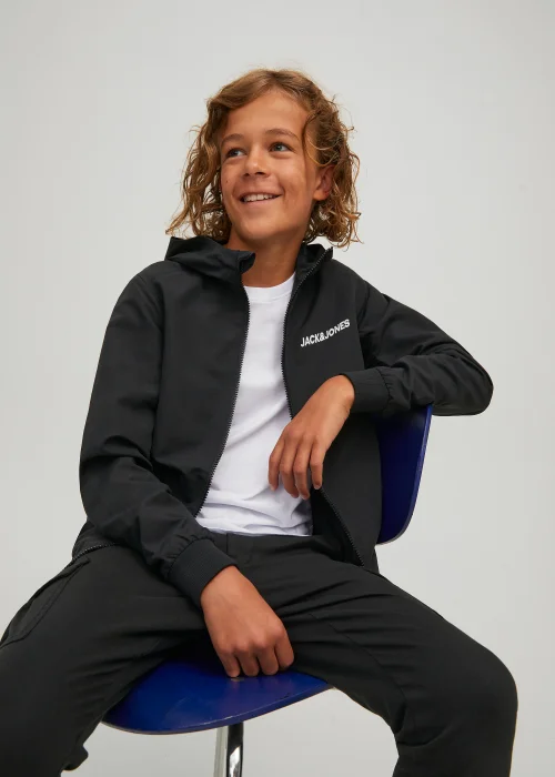 Jack & Jones Kids Black Bomber Jacket (6-16yrs) - 6 Yrs Image 1