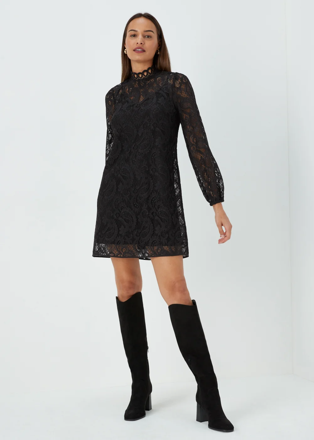 Et Vous Black Lace Tunic Dress - 8 Image 4