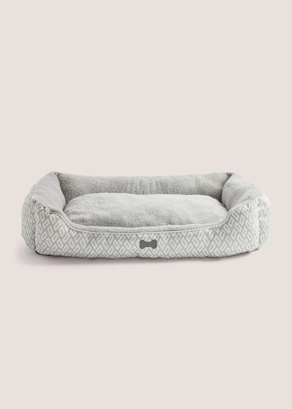 Grey Geo XL Pet Bed (90cm x 70cm x 23cm) Image 2