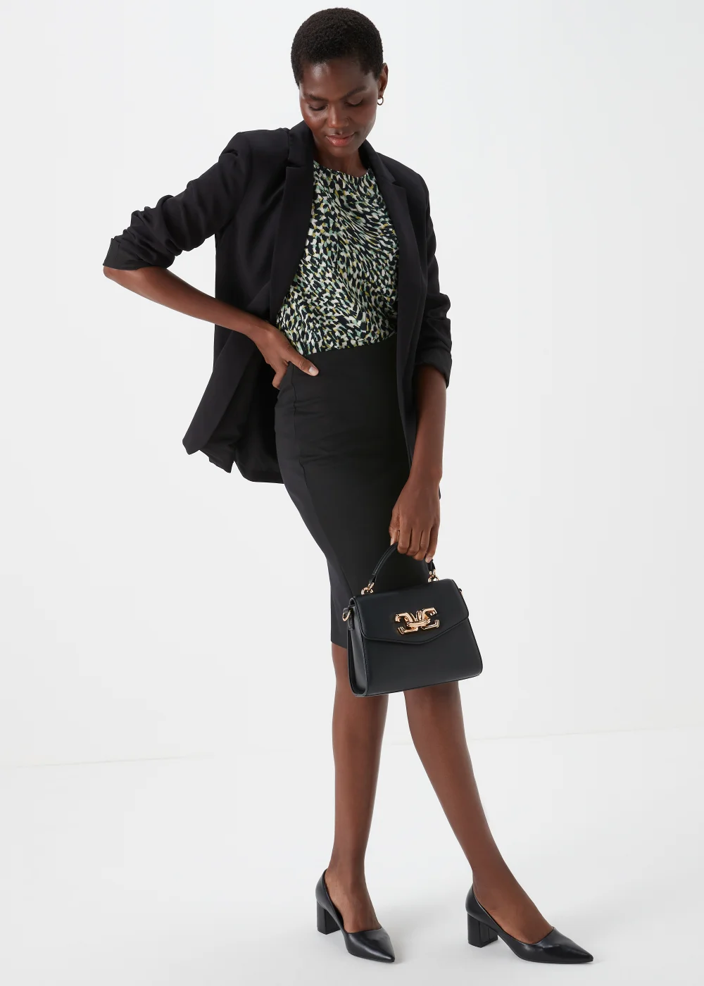 Et Vous Black Ponte Skirt - Size 10 Image 4