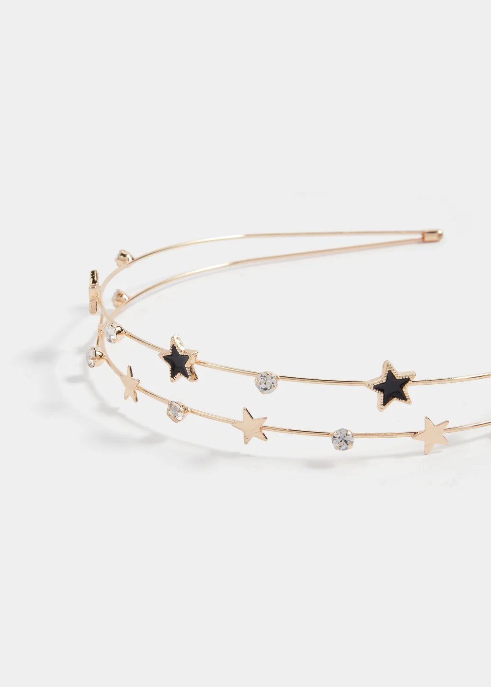 Gold Metal Star Headband - One Size Image 2