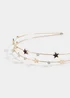 Gold Metal Star Headband - One Size Image 2